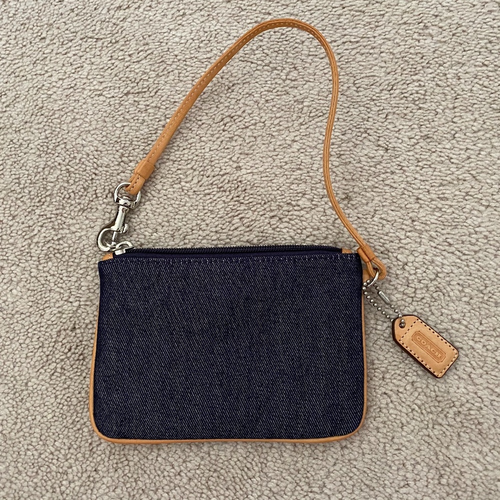 Coach Denim Wristlet
